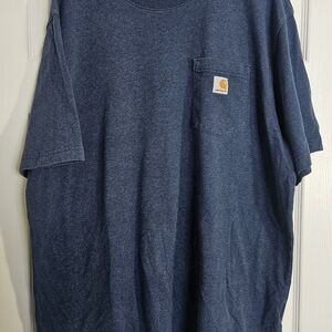 Carhartt Mens XL Tegular NavyBlue Pocket T-Shirt Workwear/ Outdoor